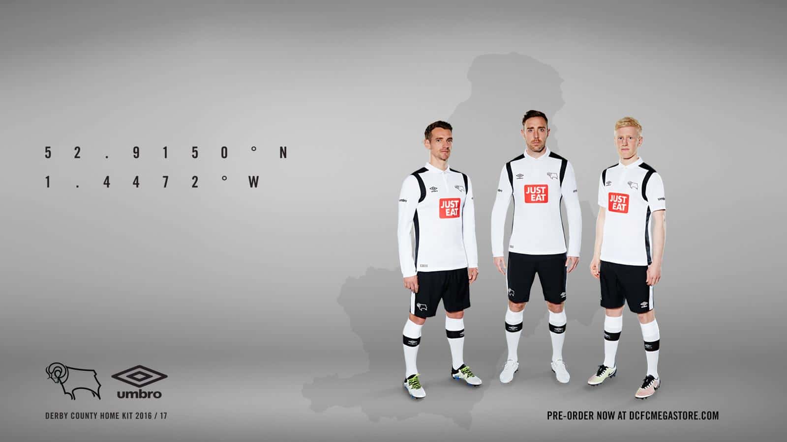 Derby County 2016/17 Home Kit Unveiled!