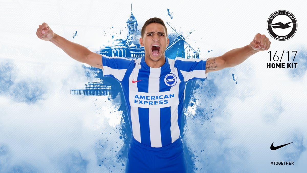 Brighton & Hove Albion 2016/17 Home Kit Launched