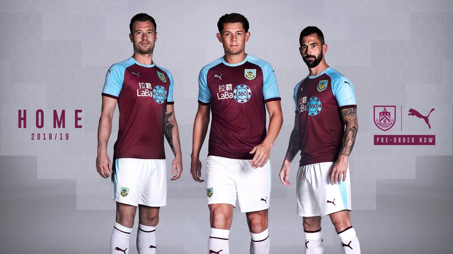 Burnley Release Their 2018/19 Home Kit Featuring Record Sponsors