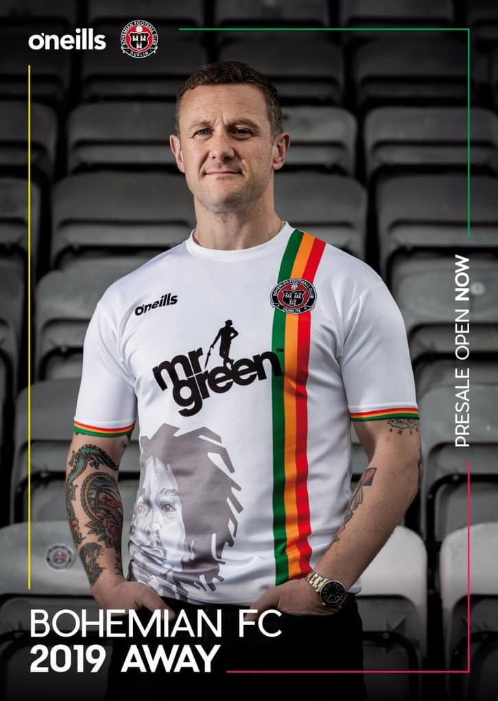 Bohemian FC’s 2018/19 Away Kit Features a Picture of Bob Marley