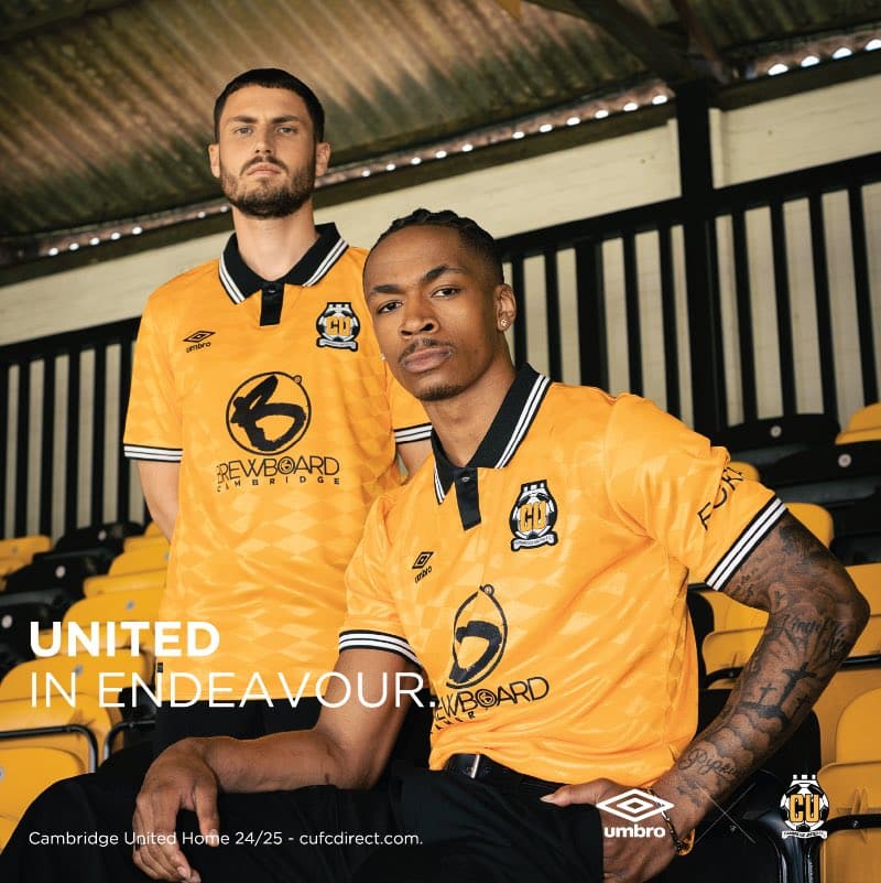 Cambridge United Release 2024/25 Umbro Home Kit