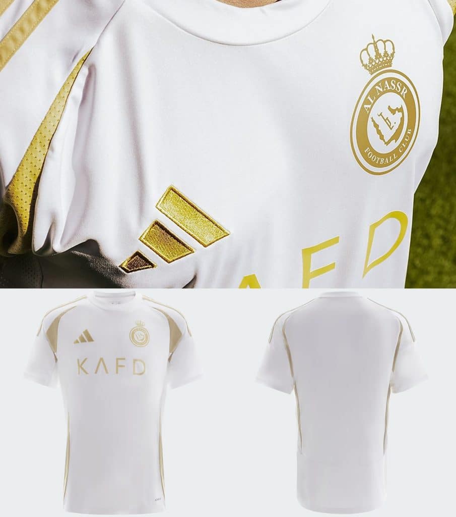 Al Nassr Release 2024/25 Adidas White Third Kit - UKSoccerShop