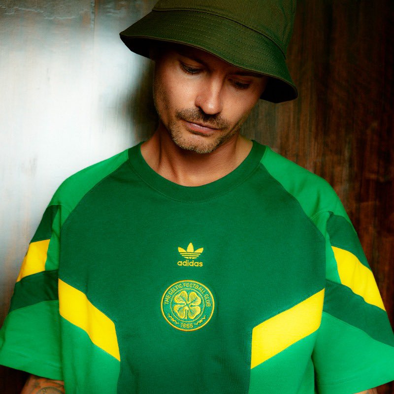 Celtic and Adidas Originals Retro Collection t-shirt.