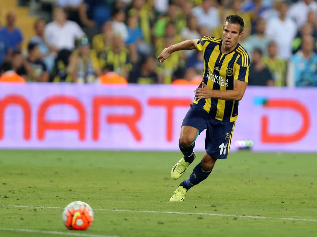 Robin van Persie playing for Fenerbache.